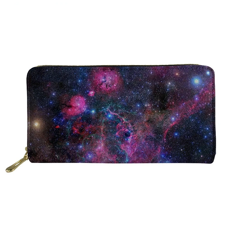 Women PU Leather Wallets Space Star Female Long Purse Big Capacity Ladies Coin Purses Phone Clutch Bag