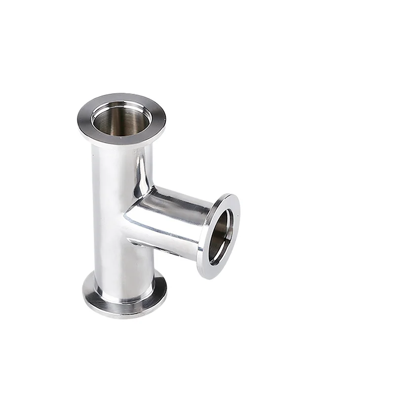KF 16 25 40 50 Tee3 Ways SUS 304 Stainless Steel Sanitarry Vacuum Plumbing Fitting Brew
