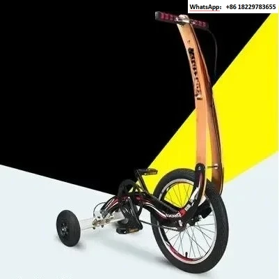 Stand Riding Fitness Fold 20-Zoll-Übungs-Halbfahrrad-Roller mit drei Rädern