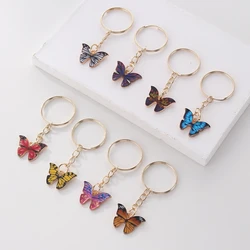 8pcs Boho Butterfly Keychain Cute Summer Animal Key Chain Ring Purse Bag Backpack Charm Earbud Case Cover Accessories Women Gift