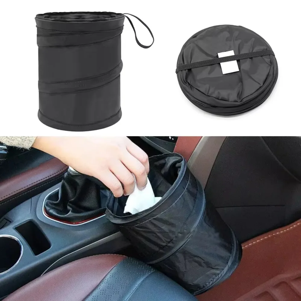 Portable Foldable Car Trash Bin Vehicle Garbage Can Waterproof Pop-up Waste Storage Basket Auto Accessories