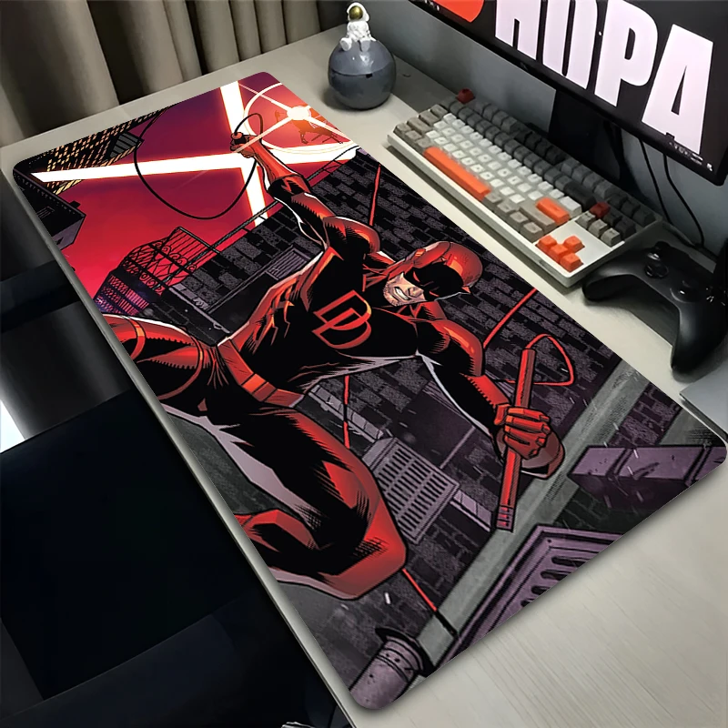 

XXL Mouse Pad Marvel Anime Daredevil Fashion Mouse Pad Keyboard Accessories Gaming Table Mat Edge Locking Anti Slip Gamer Carpet