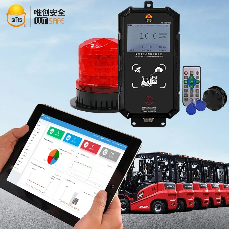 Forklift gps tracker construction machinery vehicle forklift truck vehicle fleet management system for personnel