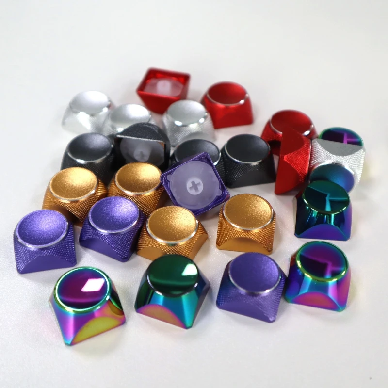 XDA لوحة المفاتيح الميكانيكية Keycaps الألومنيوم سبيكة التدرج الكهربائي اللون X7JC