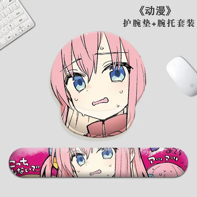 Hatsune Miku Anti-slip Office Mouse Pad Cute Cartoon Peripheral Sweet Personality Wristband Thickened Computer Keyboard Rest