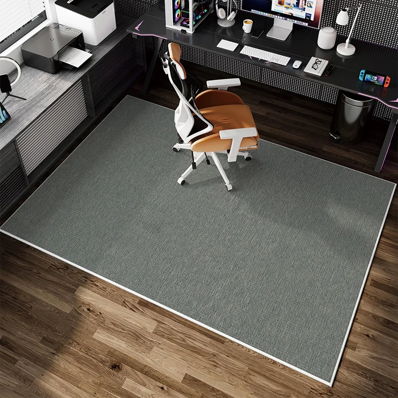 VIKAMA Simple Gaming Room Carpet Study Computer Swivel Chair Soundproof Footrest Bedroom Dormitory Floor Mats Home Decoration