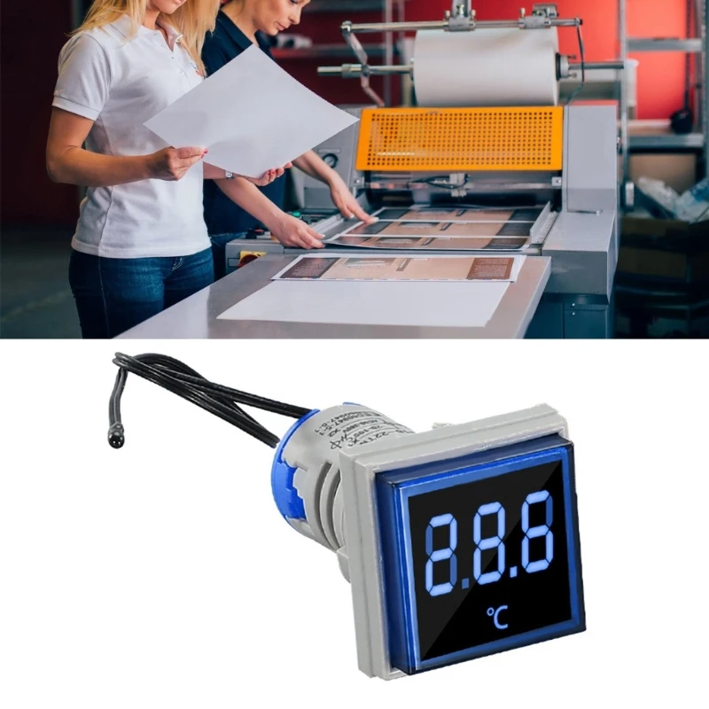 Square Digital Thermometers for Accurate Temperature Measurement with Clear Display Flame Retardant Plastic Shell D2RD