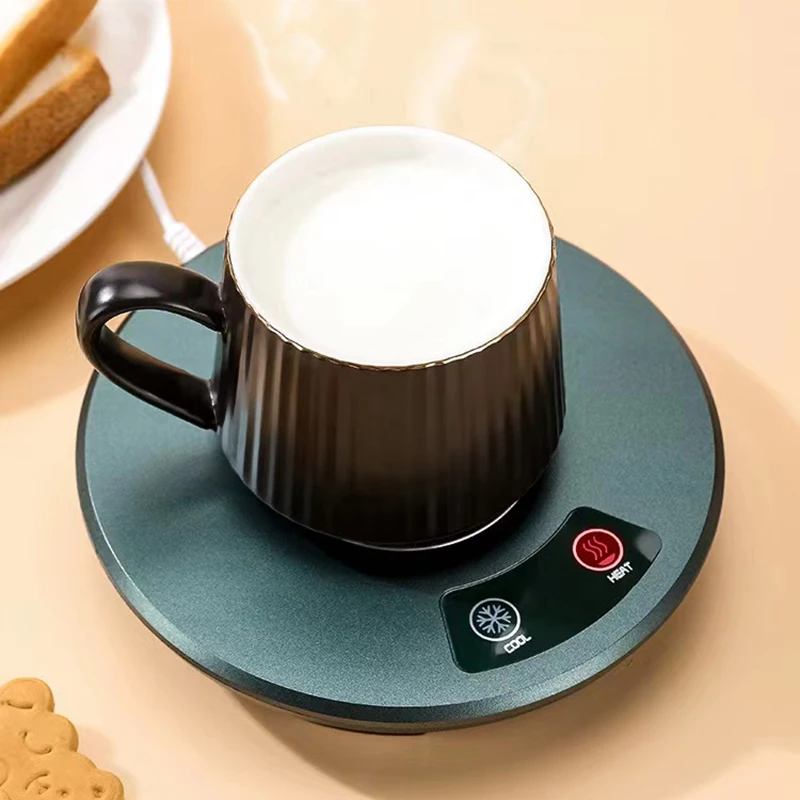 2 In 1 Electric Heater Cooling Cup Milk Warmer Coaster Beverage Tea Coffee Mug Mat Fast Cooling Coaster Keep Drink Warm Pad