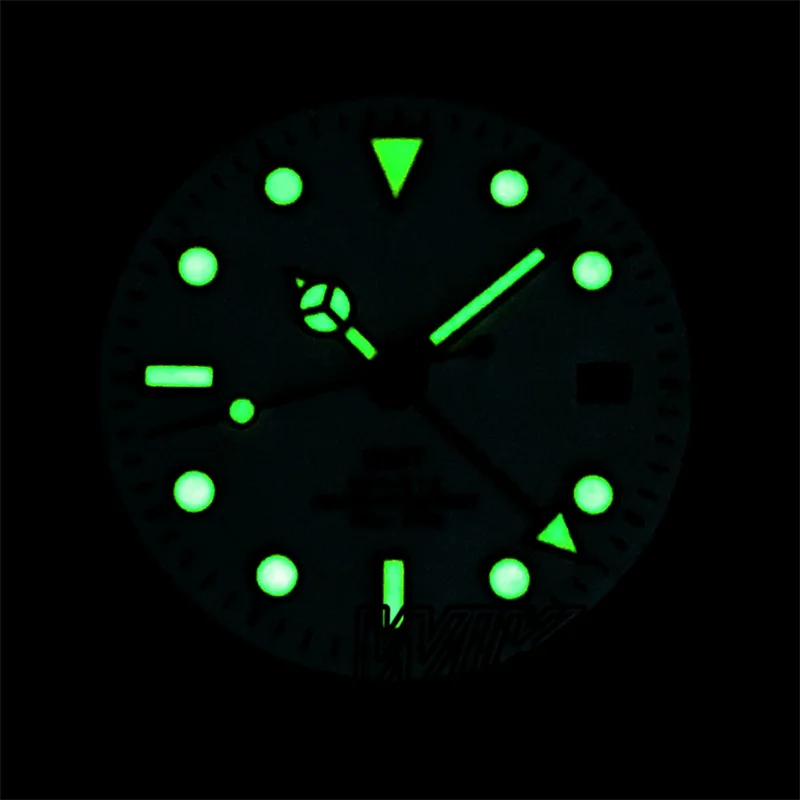 29mm 515 QuartzWatch Dial Black White Dial With HandsSet C3 Luminous Fit RONDA 515/RONDA 515-24H GMT Quartz Movement Watch Parts
