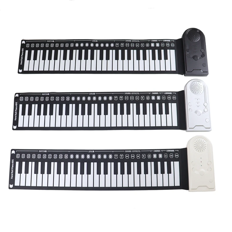 49-Key Hand-Rolled Piano With Speaker Portable Folding Children's Piano Beginner Piano Teaching Instrument