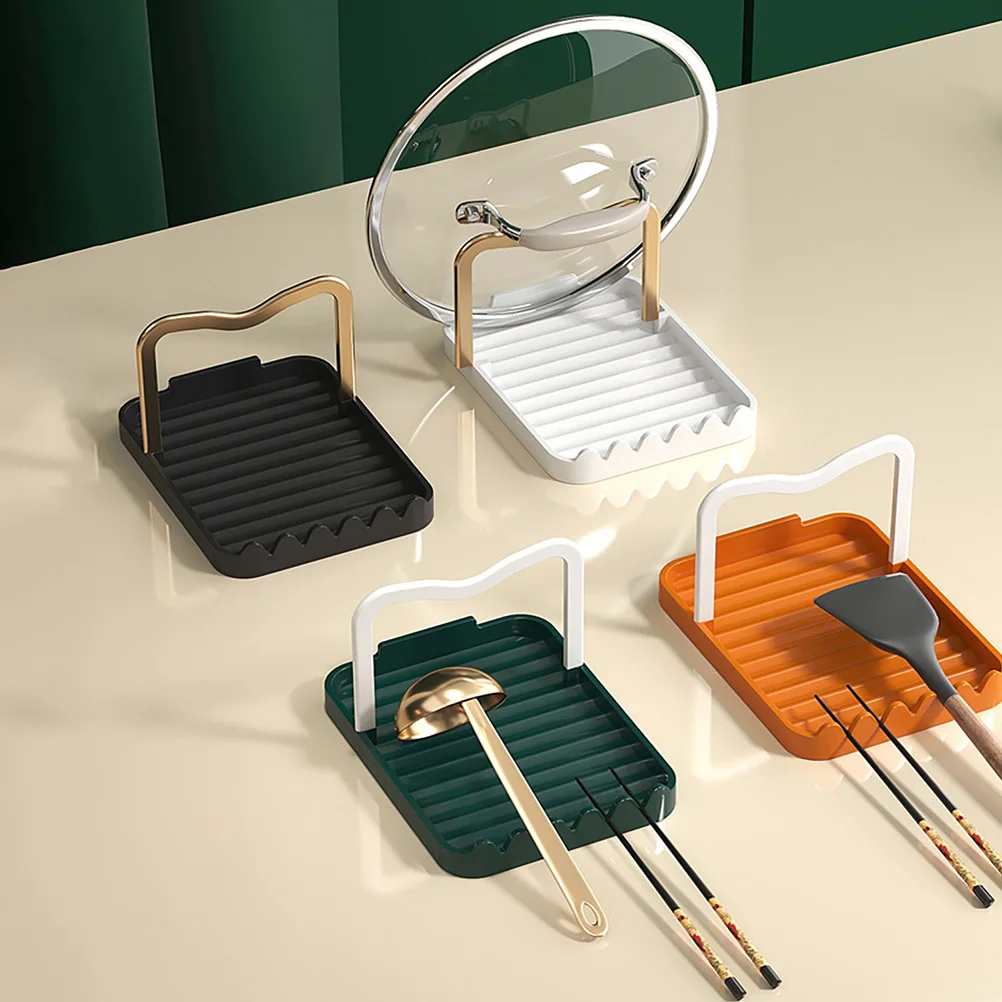 

Pot Lid Holder Spoon Rest Kitchen Countertop ganizer Pan Cover St Cooking Utensil Rack Storage Gadgets Home