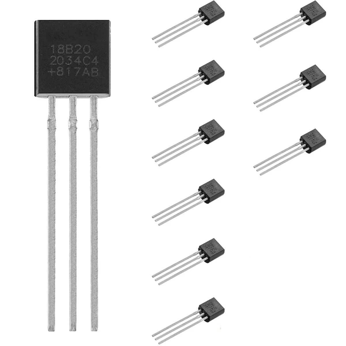 DS18B20 10Pcs Black…