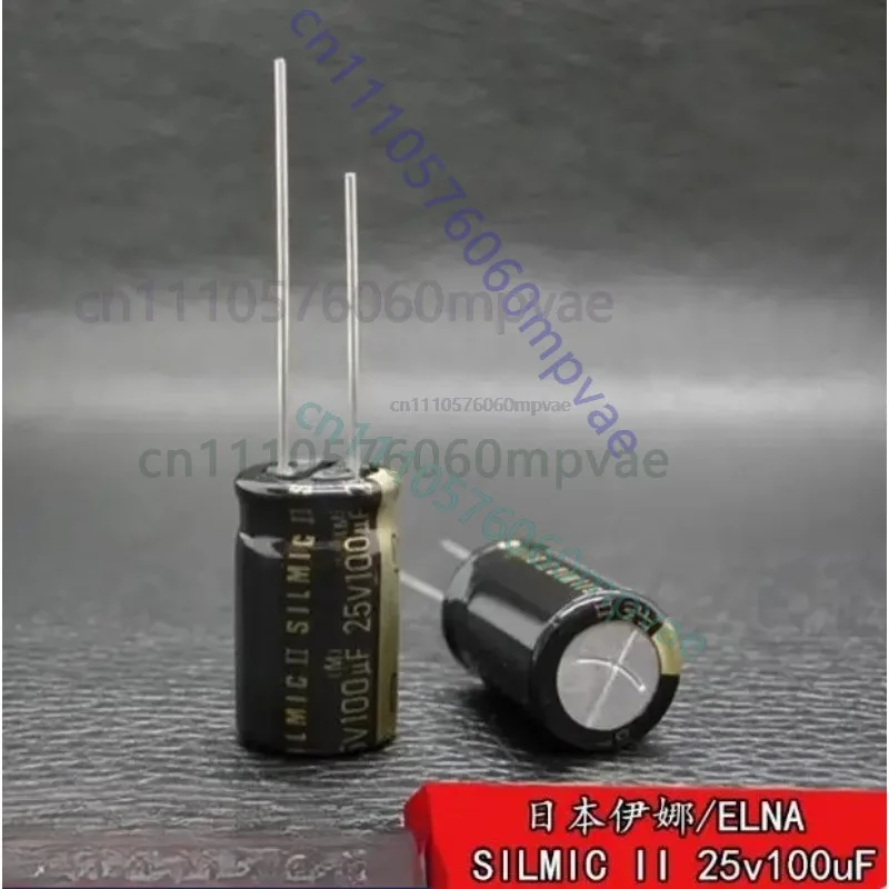 20-個日本オリジナル-elna-silmic-ii-25v-100uf-10x16mm-オーディオ発熱電解コンデンサ