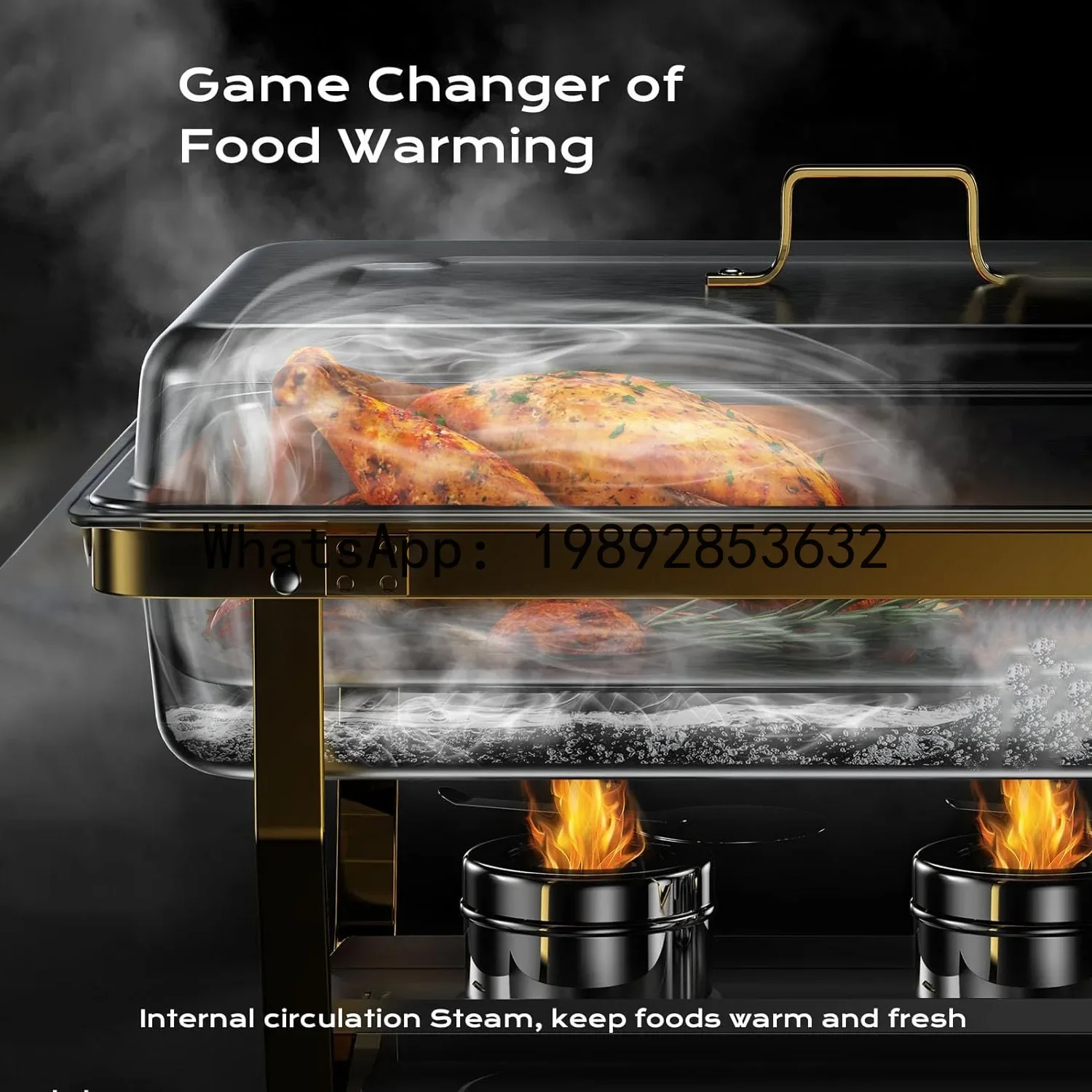 

stainless steel buffet warmer - commercial buffet heater for hotels, sectional food warming container