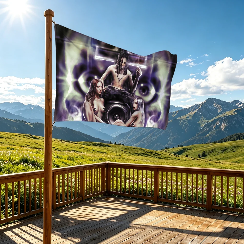 Rapper C-Che Rest In Bass Flag Decorative Banners Suitable For Outdoor Camping Family Parties And Garden Walls Gift