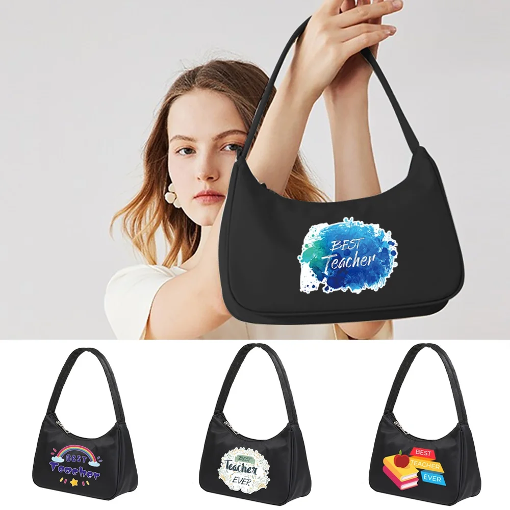 

Fashion Underarm Bags Ladies Shoulder Bags 2022New Casual Handbag Purses Harajuku Shoulder Hobo Bags Organizer Teacher Print