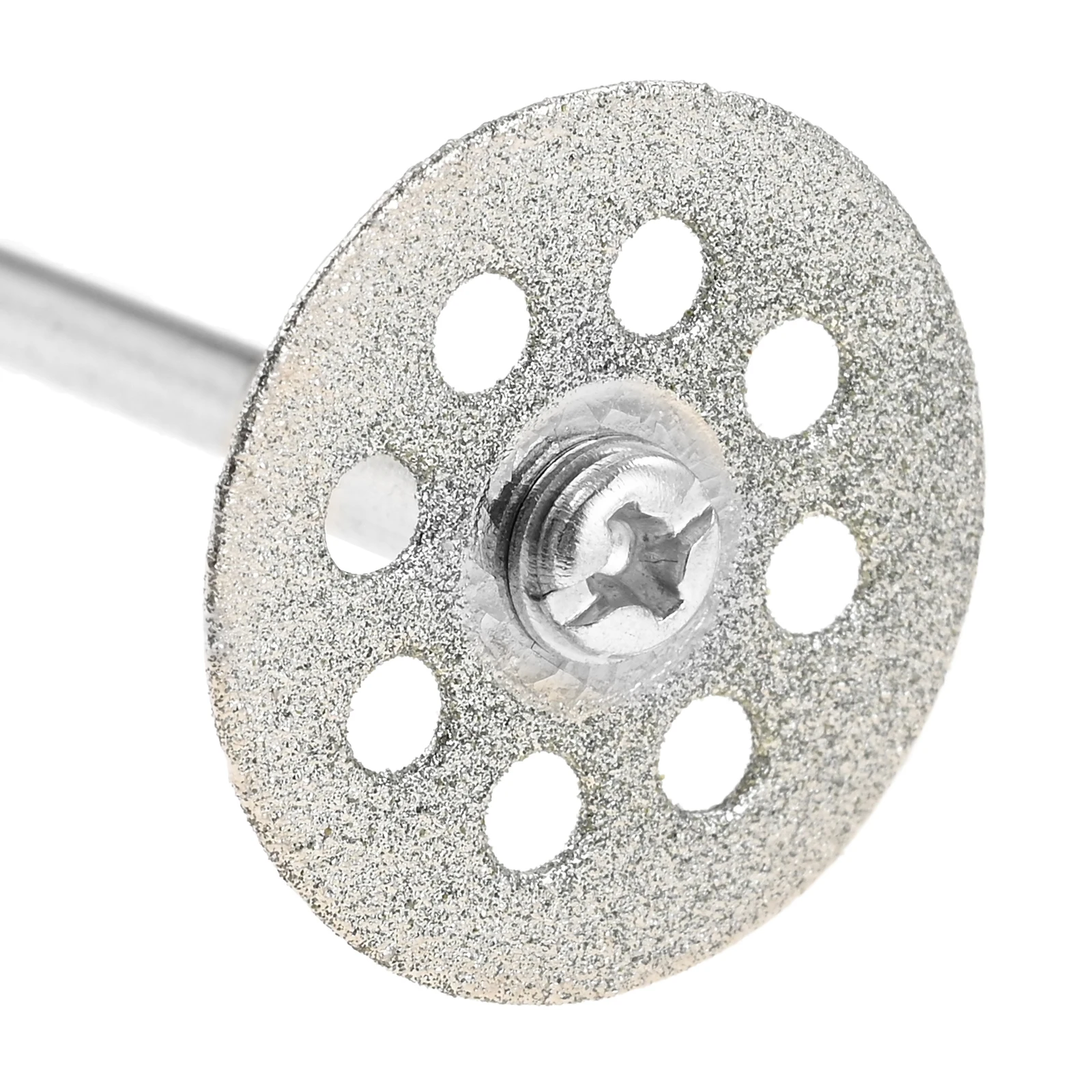 10pcs Diamond Cutting Wheel 22mm Cut Off Discs Coated with 2pcs Mandrel Fit for Dremel Rotary Tools DIY Cutting Sawing Carving
