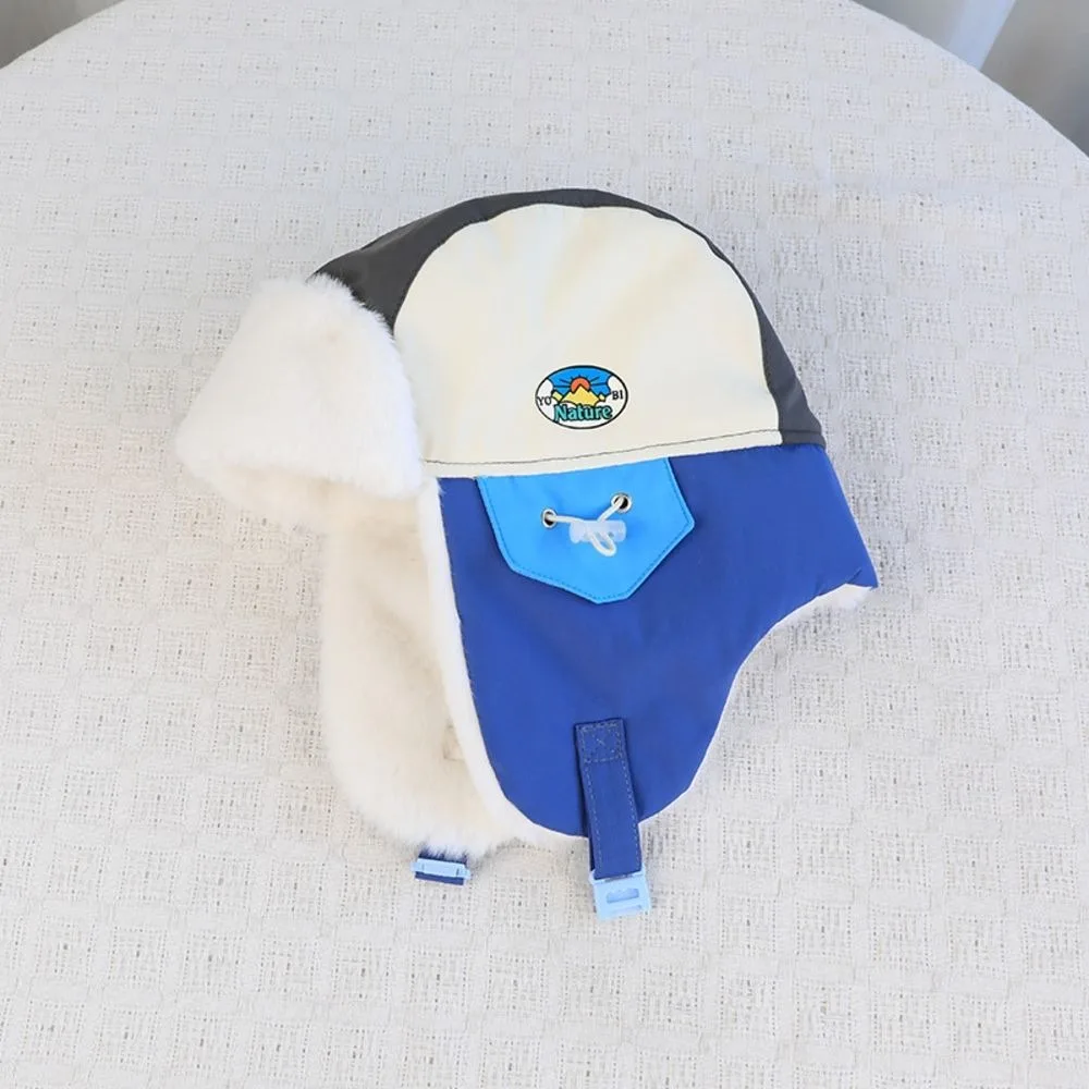 Polyester Fleece Lined Winter Trapper Hat Soft Inner Lining 49-55CM Children Fleece Lined Hat Adjustable Fit Warm Earflap Hat