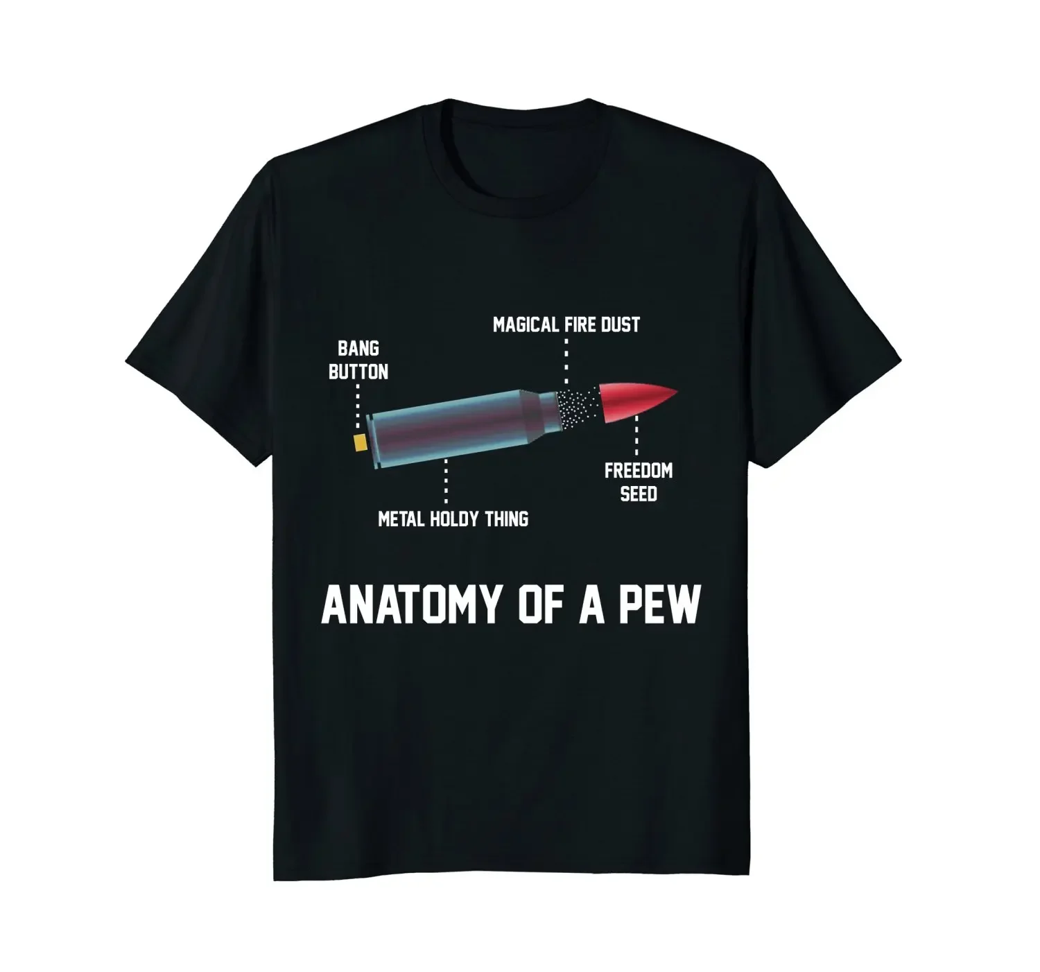 

The Anatomy of A Pew Funny Bullet Assembly T-Shirt Summer Cotton Short Sleeve O-Neck Men's T Shirt New S-3XL