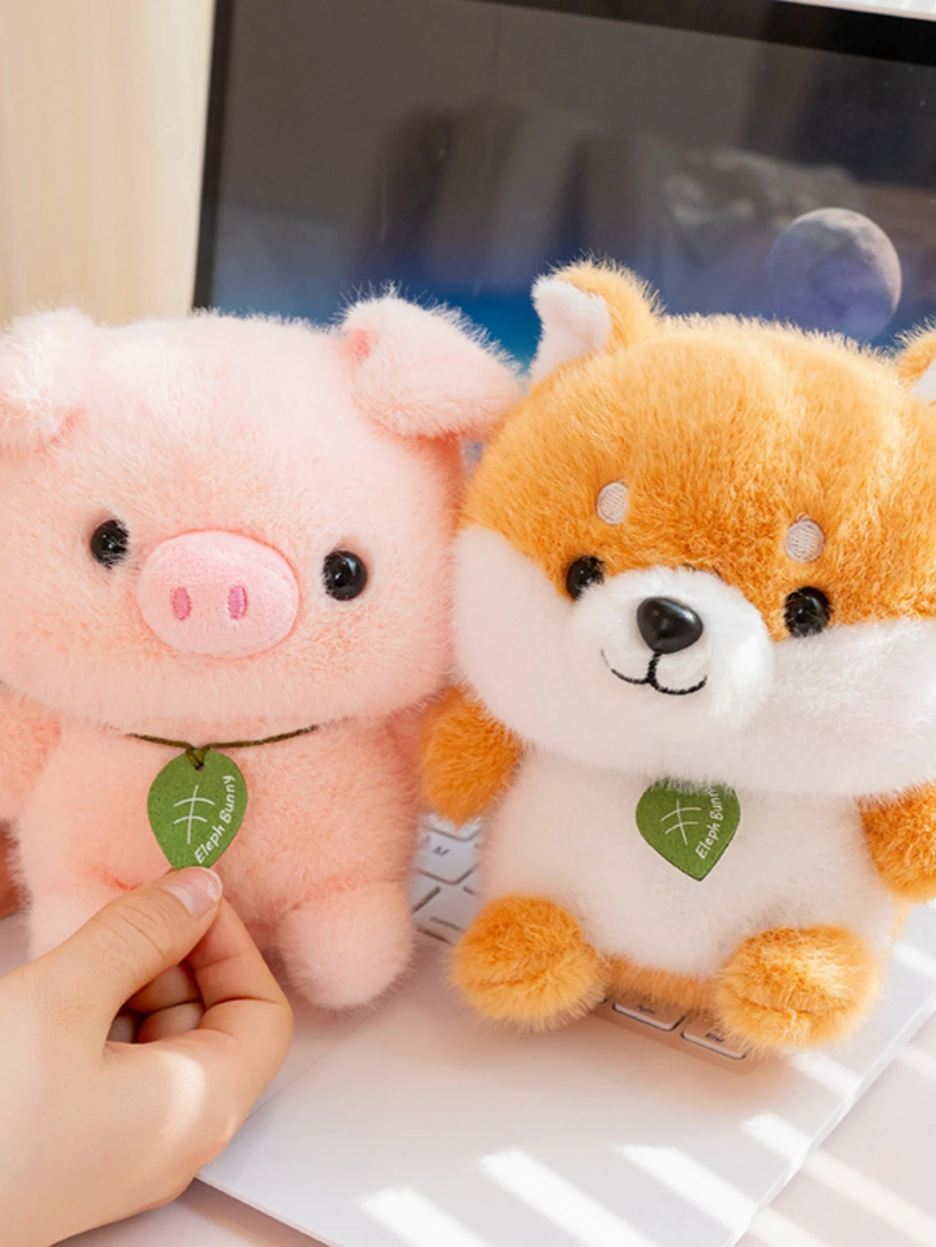 Animal table companion doll small ornaments cute bear dog pig panda rabbit plush toys birthday gift animal stuffed plush toys fo
