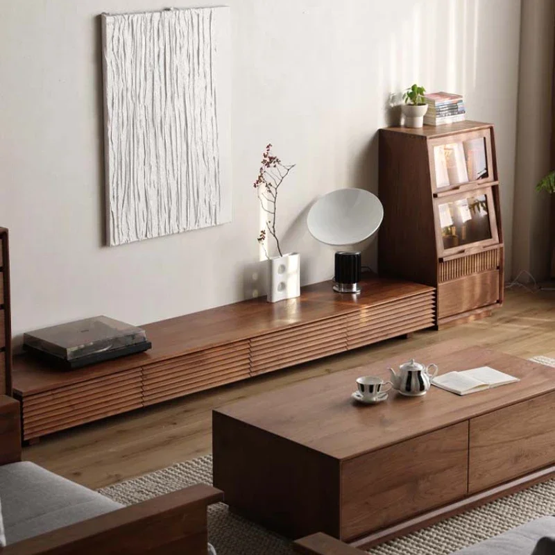 

TV Cabinet Solid Wood TV Stand Floor Cabinet Log