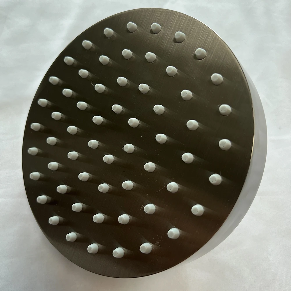 Cabezal de ducha de 6 pulgadas, lluvia mágica de alta presión con rótula giratoria ajustable 360 con filtro de acero inoxidable sólido.