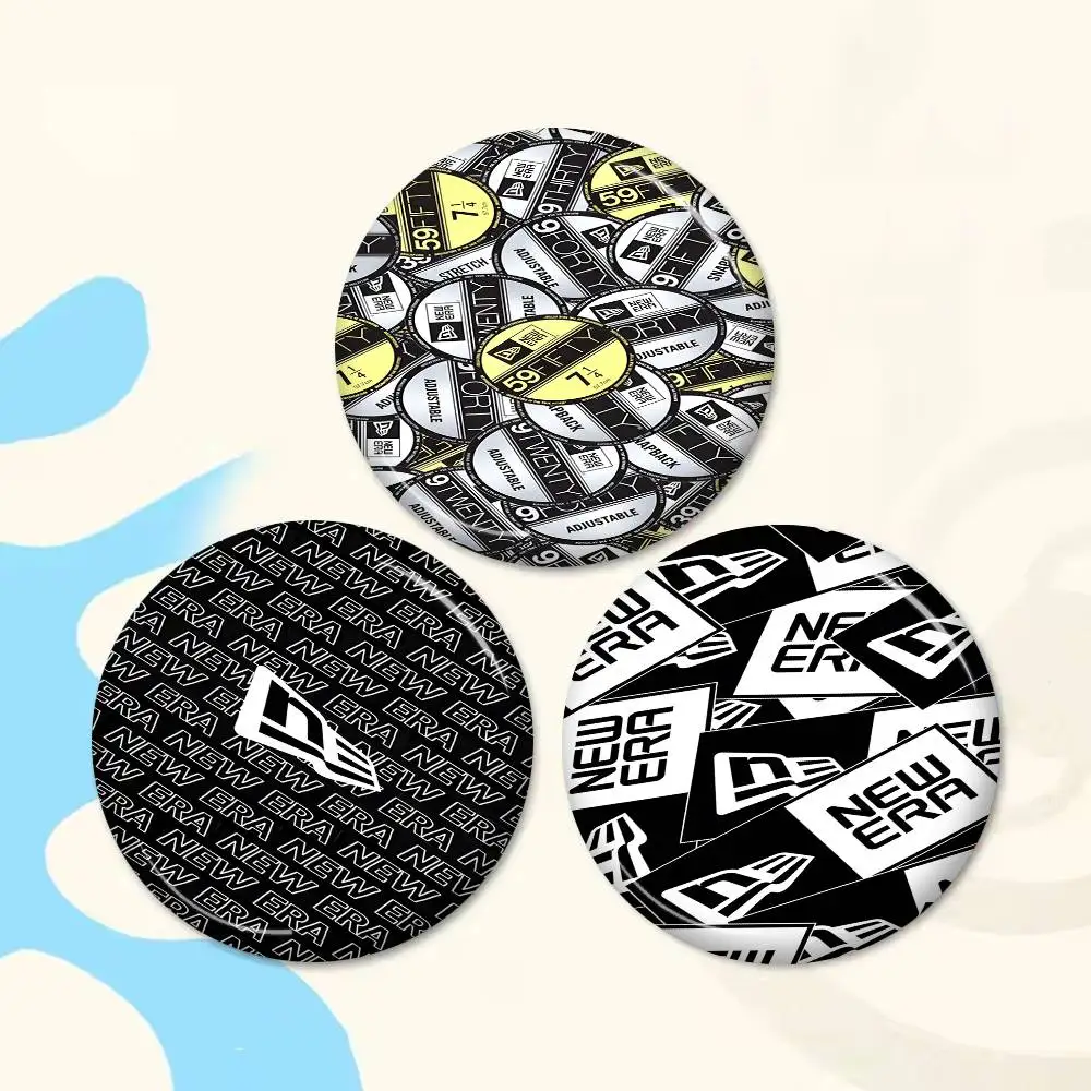 N-NewS Logo E-Era Soft Button Pin Round Metal Badge Lapel Pin Parts Gift Friends Kid