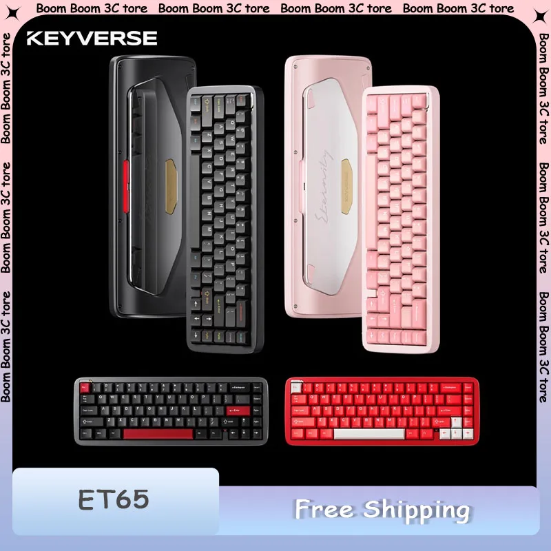 

Механическая клавиатура Keyverse Et65, внешность 65 Rt0.005 мм, 8k, 0,08 мс, PT990, магнитный переключатель, алюминиевая клавиатура, аксессуары для ПК
