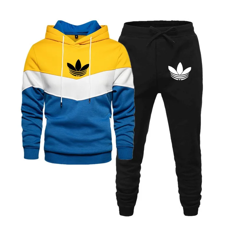 Setelan Hoodie Musim Gugur dan Musim Dingin 2025, Hoodie Fashion Pria, Celana Setelan Santai, Setelan Olahraga, Sweatshirt