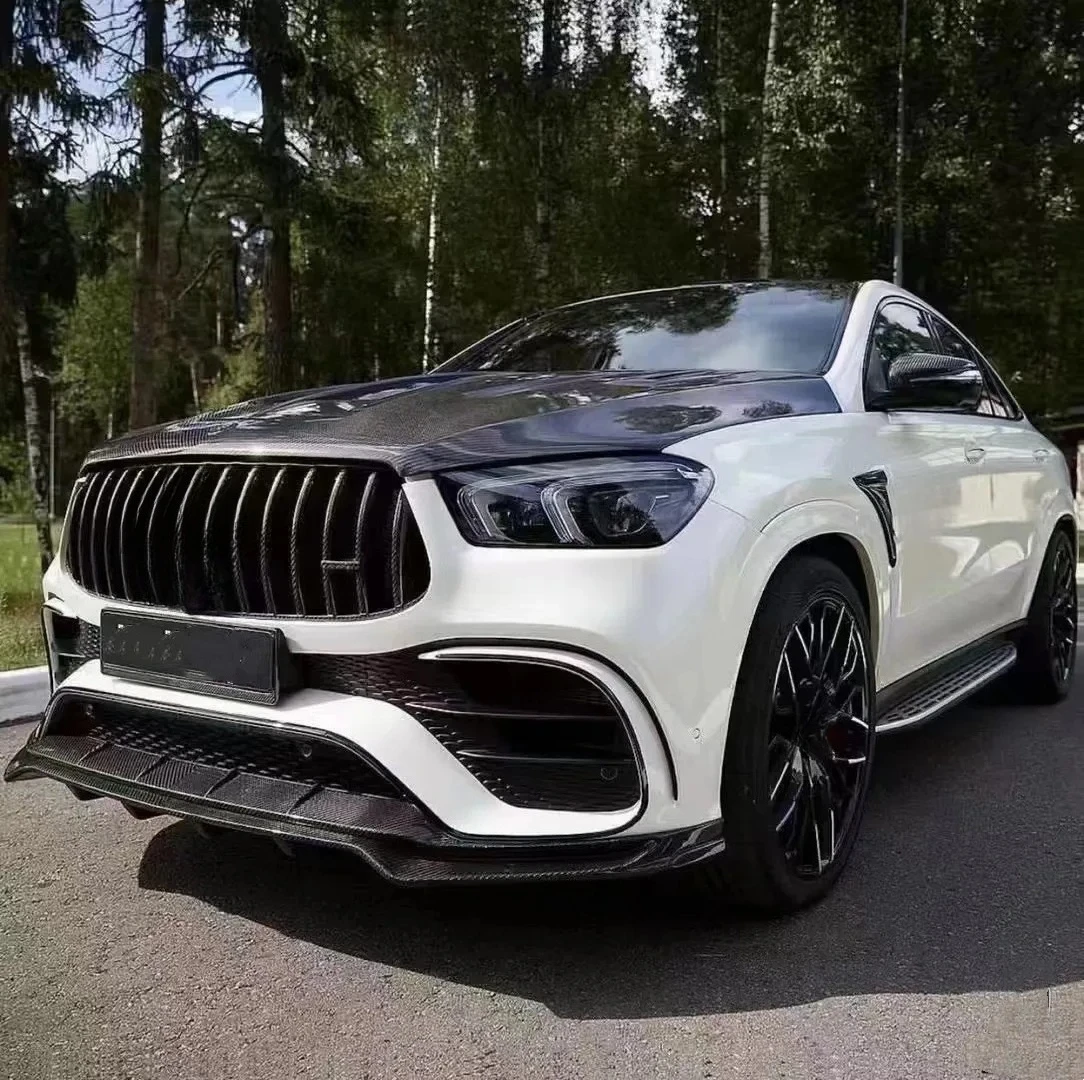 Real Carbon Fiber Fabric C167 Larte D Style Body Kit for Gle Class Coupe Front Rear Lip Diffuser Auto Parts 5