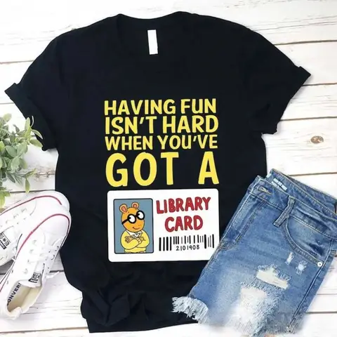Having Fun Isn't Hard T-Shirt Arthur Nostalgic Cartoon Shirt Arthur and Friends TShirt 90s Retro Women Crewneck Cotton Tee Tops