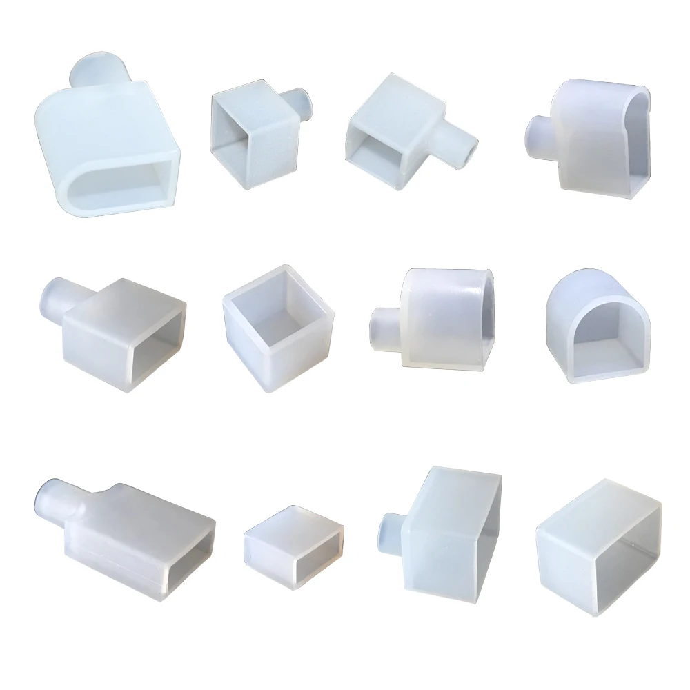 LED Neon Strip Head And Tail Plugs End Caps Silicone Seal Tube Aluminum Profile Fixing Clips Connector Accessories