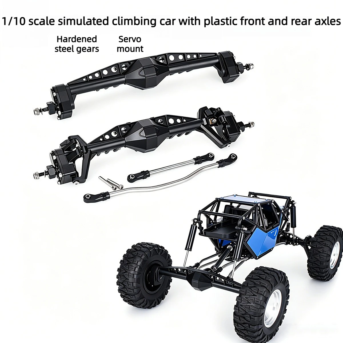 Teile für 1/10 UTB Crawler Cars: Vordere und hintere Achsenbaugruppe – Langlebiges Zubehör für Spielzeugauto-Upgrade und Modifikation