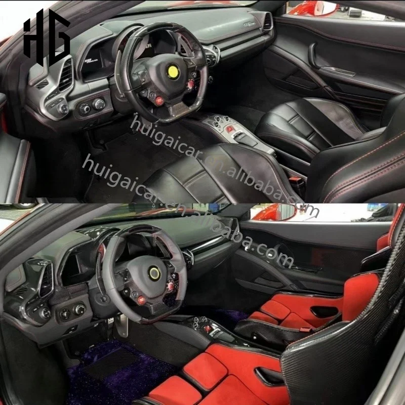 Car Decoration Air Conditioning Outlet Protector Carbon Fiber OEM Style Interior Trims Vent Covers for 458 Italia Spider