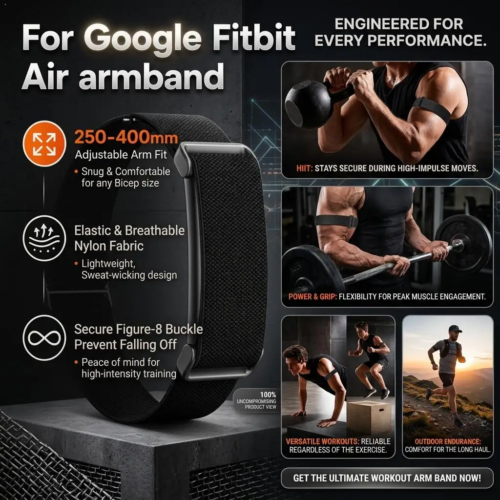 Soft Nylon Bicep Band For Google Fitbit Air Active Band Bracelet Adjustable Sliding Buckle Lightweight Nylon Sports Wrist Brand