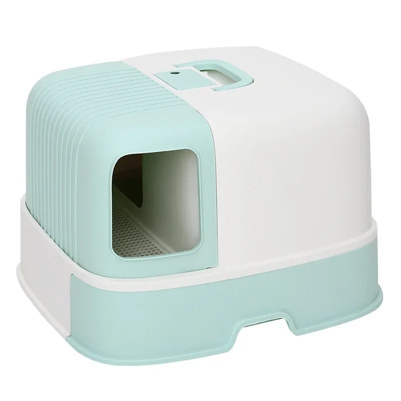 

Large Odor Isolation Cat Toilet Drawer Design Sandbox Cat Fully Enclosed Cat Litter Box Disassembly Cleaning Supplies for Cats