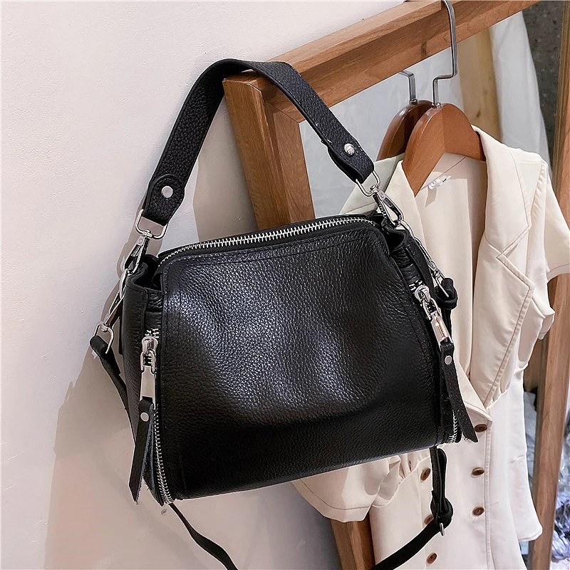 2024 Lady Fashion Geniune Leather Daily Cute Popular Handbag New Large Capacity Crossbody Party Handmade Cellphone Shoulder Bag