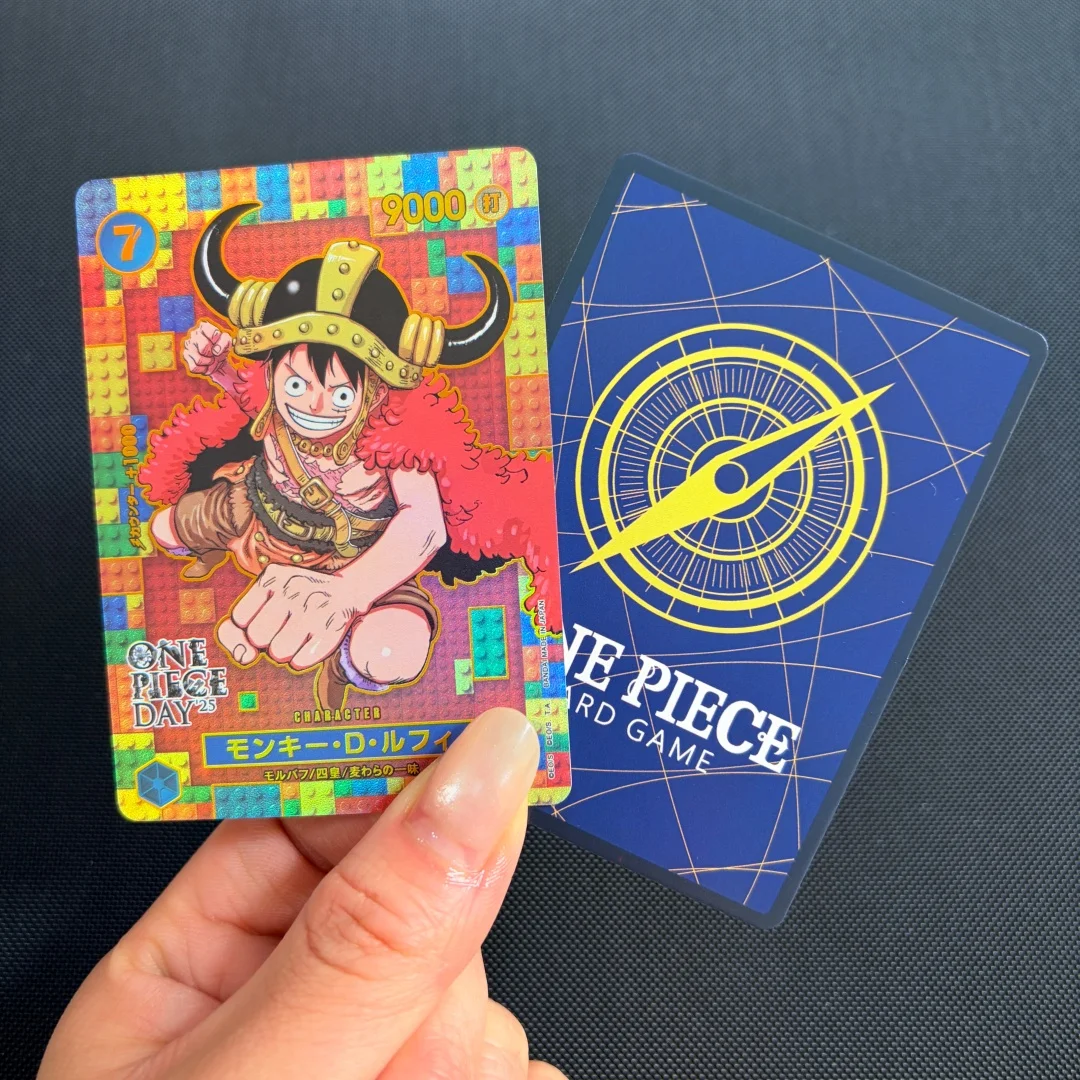 

2025 P-110 One Piece Day 25 Японская версия DIY Складная флеш-карта OPCG Bull Head Monkey D. Luffy Коллекционная игровая карта-игрушка в подарок