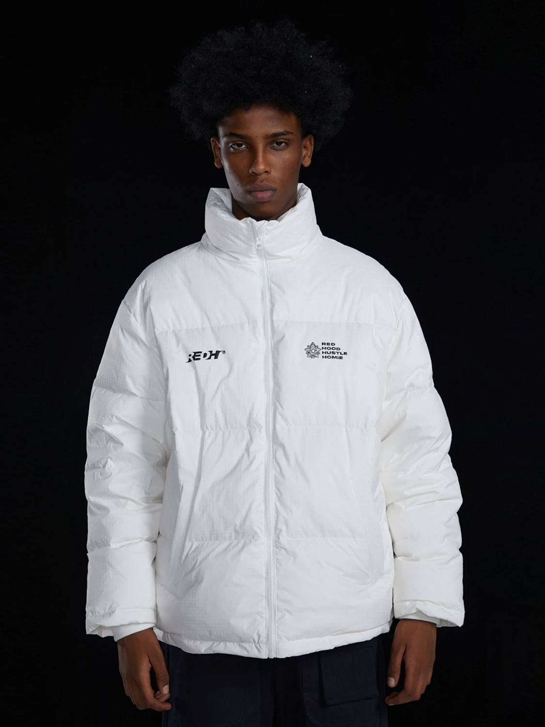 

R69 Down Jacket Autumn and Winter Loose Thickened Standing Collar Puffer Jacket