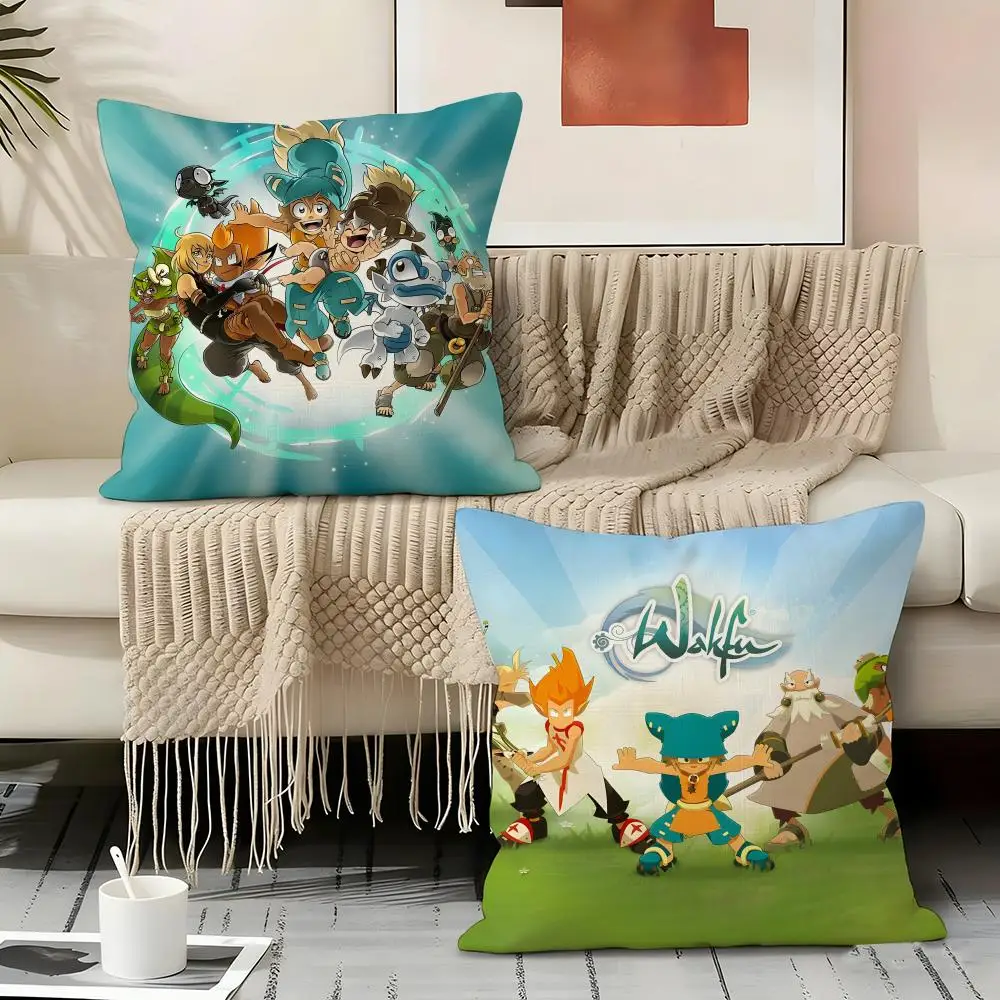 W-wakfu Anime Pillow Case Linen Pillow Covers Cover For Couch Living Room Bench Patio Floor Linen Home Decor