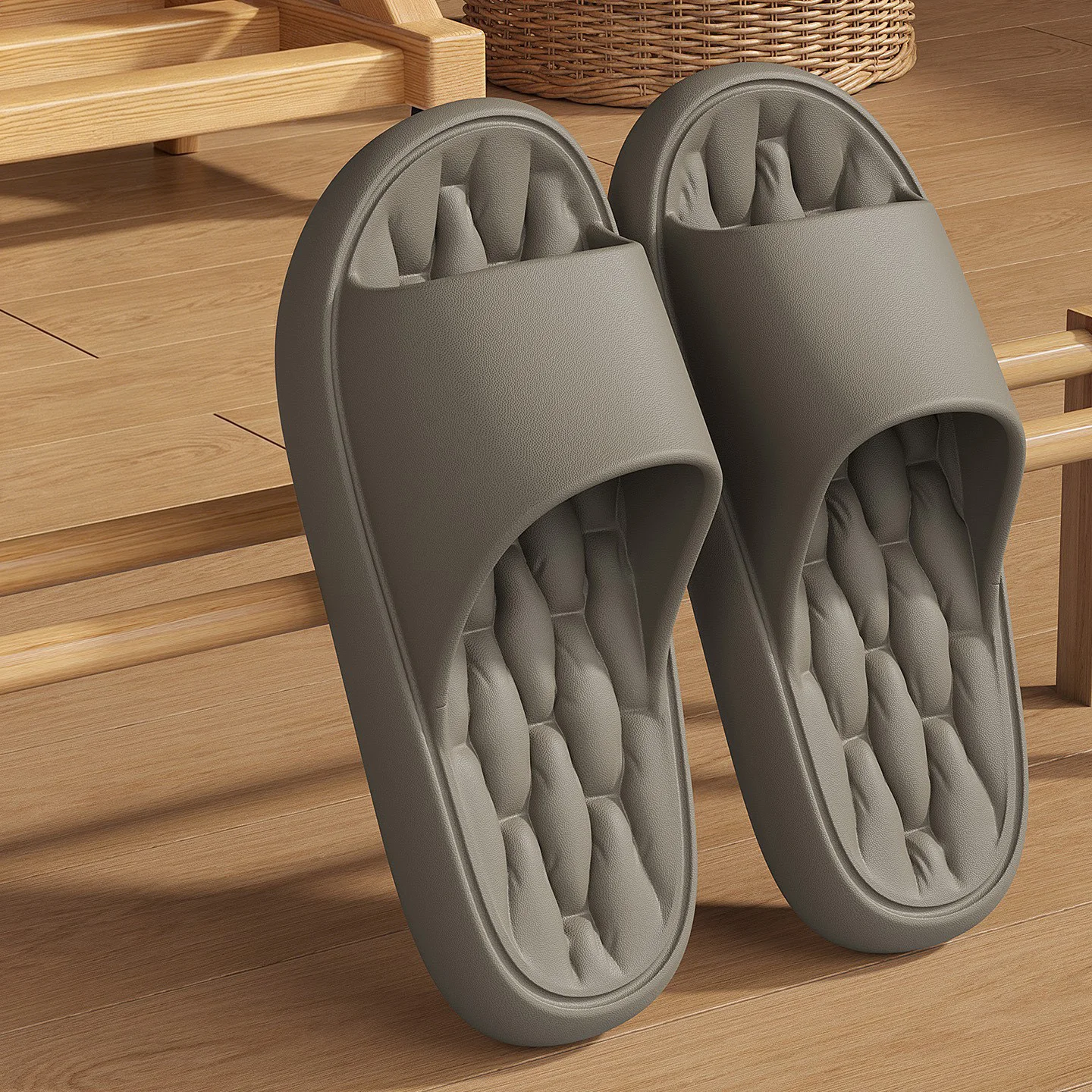 

Big Size 48 49 Light Soft Slippers Concise Fashion Slides EVA Soft Shoes Massage Home Flats Couples Non-Slip Bathroom Flip Flops