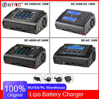HTRC Lipo Charger T240/L6X2 DUO AC 150W DC 240W 10A Touch Screen Dual Channel Battery Balance Charger Discharger For RC Toy