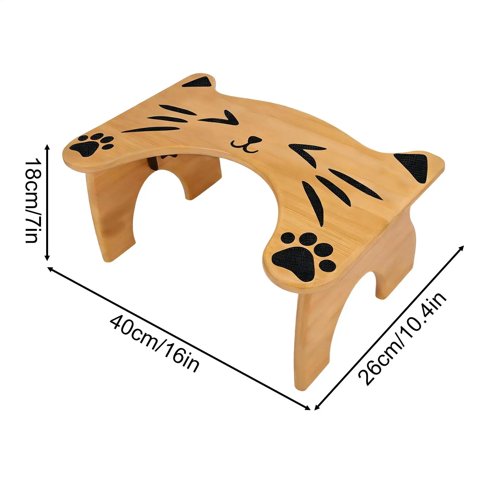 Poop Stool Adult Non-Slip Squatting Step Chair 7 Inches Height Portable Wooden Toilet Potty Stool For Elders Shower Bathroom