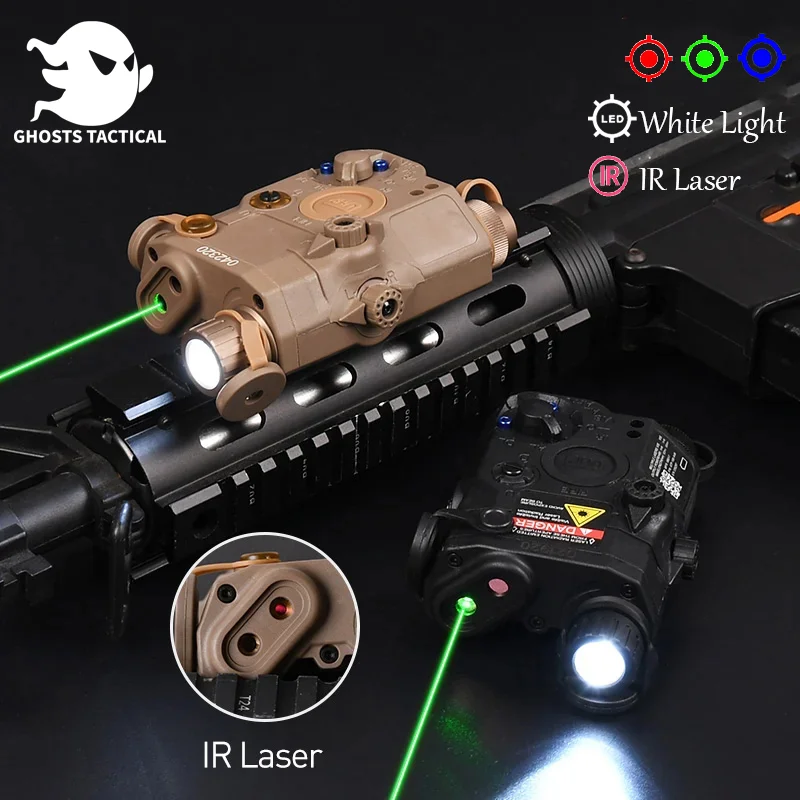 

Tactical Nylon PEQ15 IR Red Green Blue Laser LED White Light Illumination Hunting scout light Suitable For 20mm Picatinny Rail