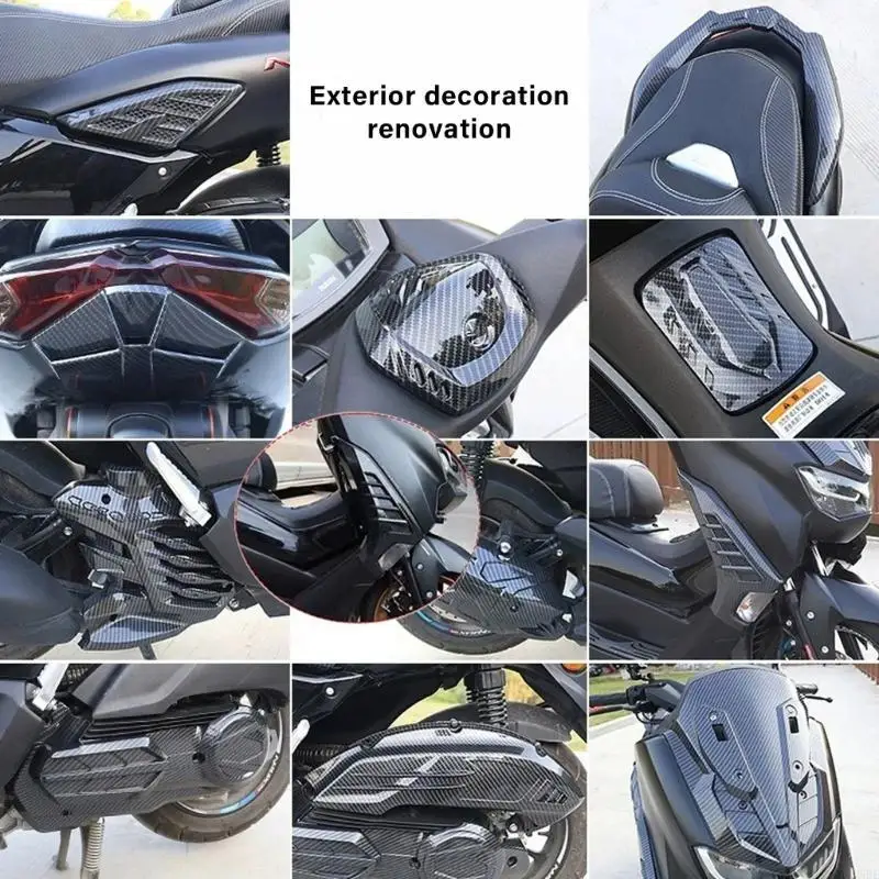 

D5BE Motorcycle Front Turn Light Cover Carbon Fiber for NMAX155
