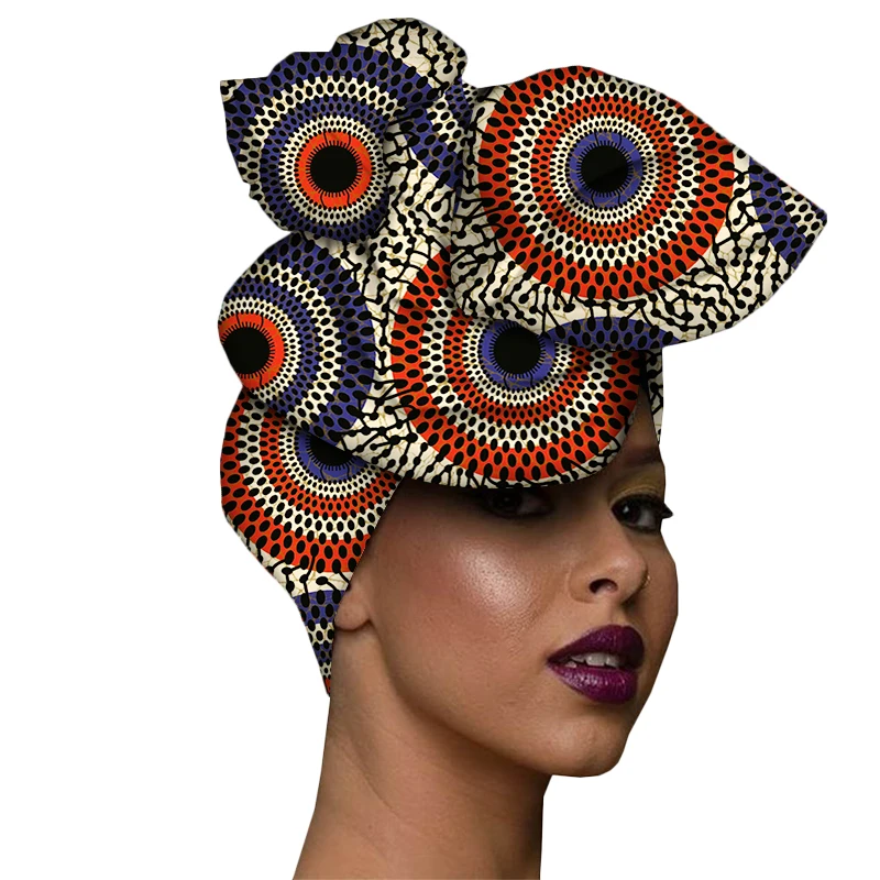 

African Headscarf for Women Print Traditional Headtie Headscarf Turban Cotton Wax Scarf Shawls Women African Head Wrap