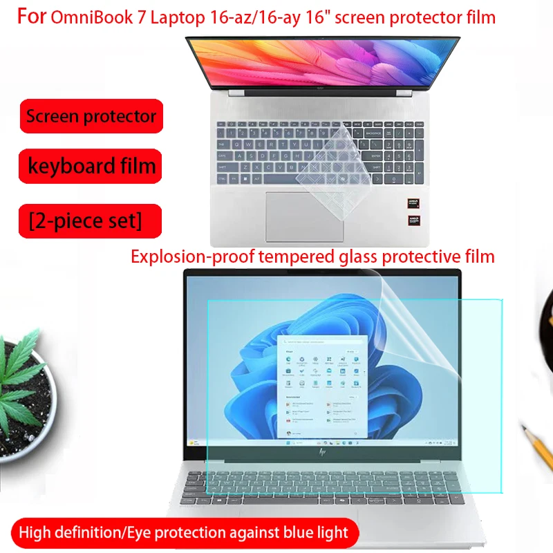 

For HP OmniBook 7 screen protector film 16-az0097nr/16-ay0087nr 16 computer keyboard film 16t-az laptop anti-scratch accessories