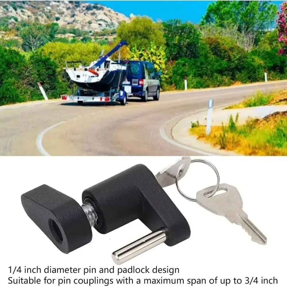 Sturdy Trailer Coupler Lock Wear-Resistant Durable Bicycle Security Lock Compact Lightweight Anti-Theft Cycling Lock