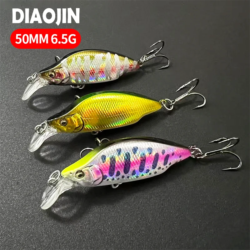 

1PCS 50mm 6.5g Sinking Minnow Japan Design Stream Fishing Lure Jerkbait Wobblers Trout Perch Bass Tackle Isca Artificial Bait