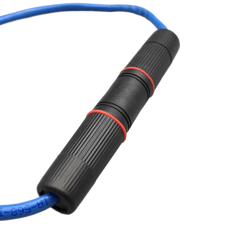 10Pcs RJ45 Docking Connector Ethernet Network Straight-through Waterproof IP67 Header Outdoor Broadband Network Cable Extender